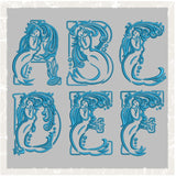 T1023 Three Inch Mermaid Font