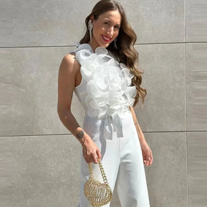 Elegant Ruffle Long Jumpsuit - Nxt Moda - Elegant Jumpsuit