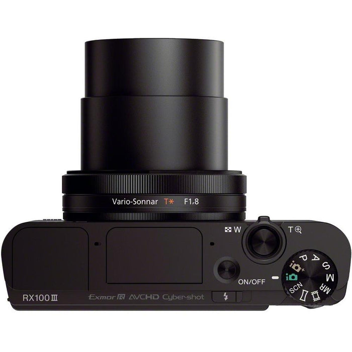 Sony Cyber-shot DSC-RX100M3 III HD Zeiss 24-70mm Lens Digital Camera Grip Tripod Kit