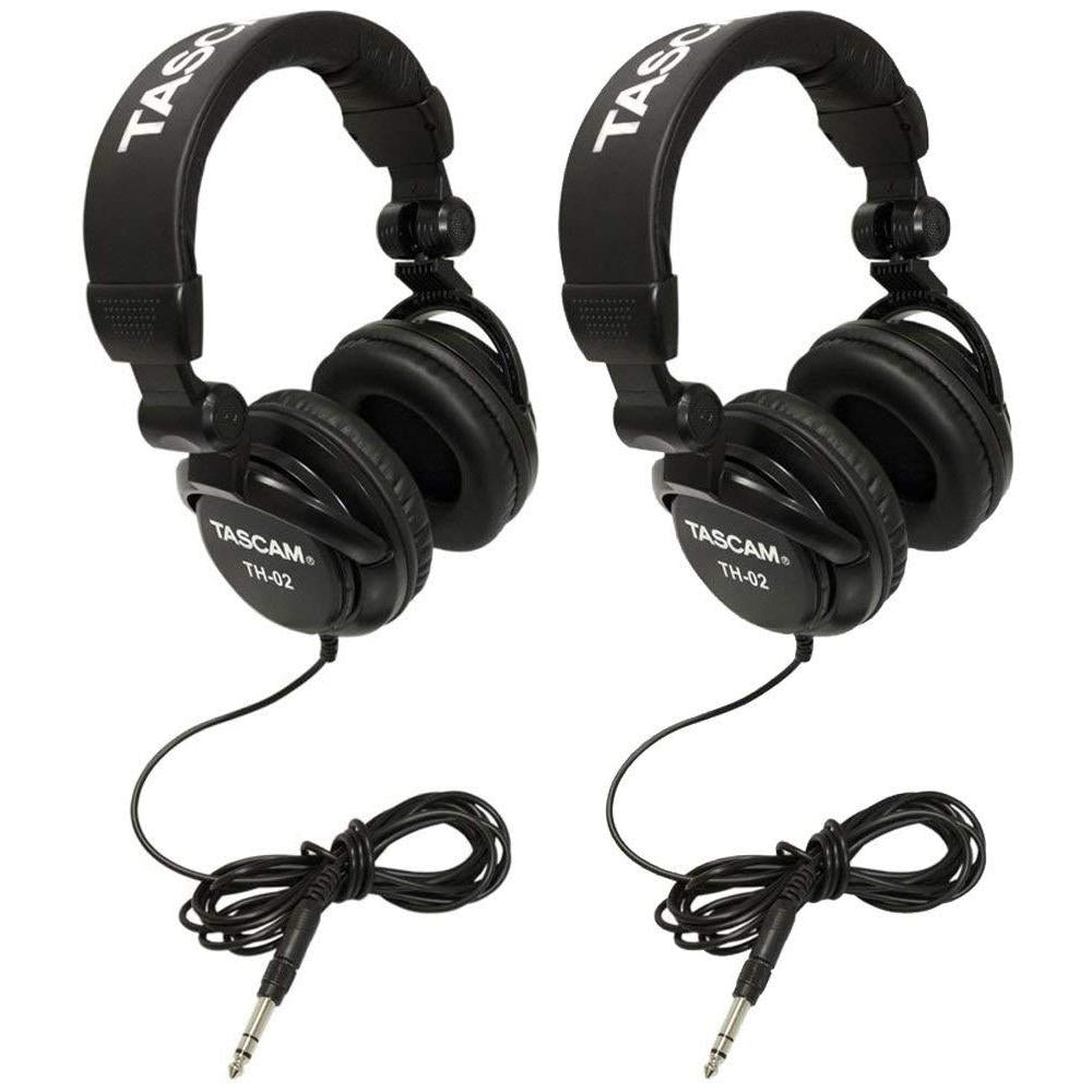 Tascam TH-02B Foldable Recording Mixing Home Studio Headphones - Black —  Beach Camera