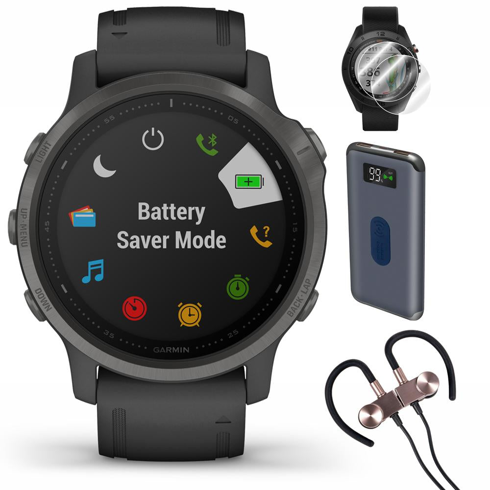 frakobling kun pris Garmin fenix 6S Sapphire GPS Smartwatch (010-02159-24) + Wireless Spor —  Beach Camera