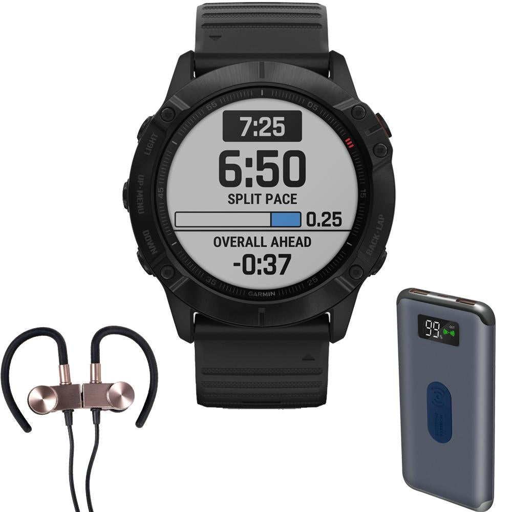 Garmin fenix Pro Multisport GPS Smartwatch Black Band with Wireless — Beach Camera