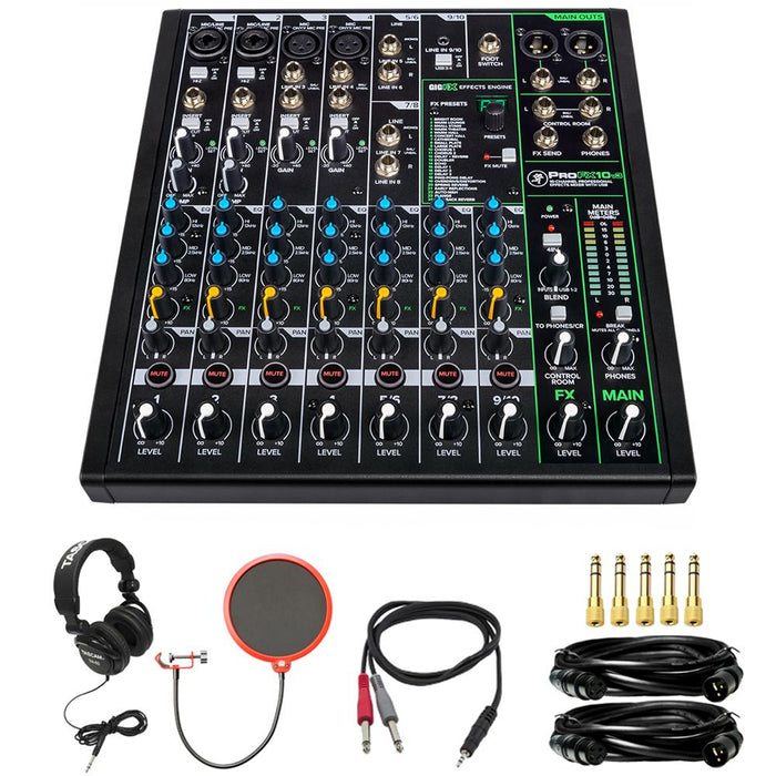 Mackie 10 Channel Professional Effects Mixer with Tascam — Beach Camera