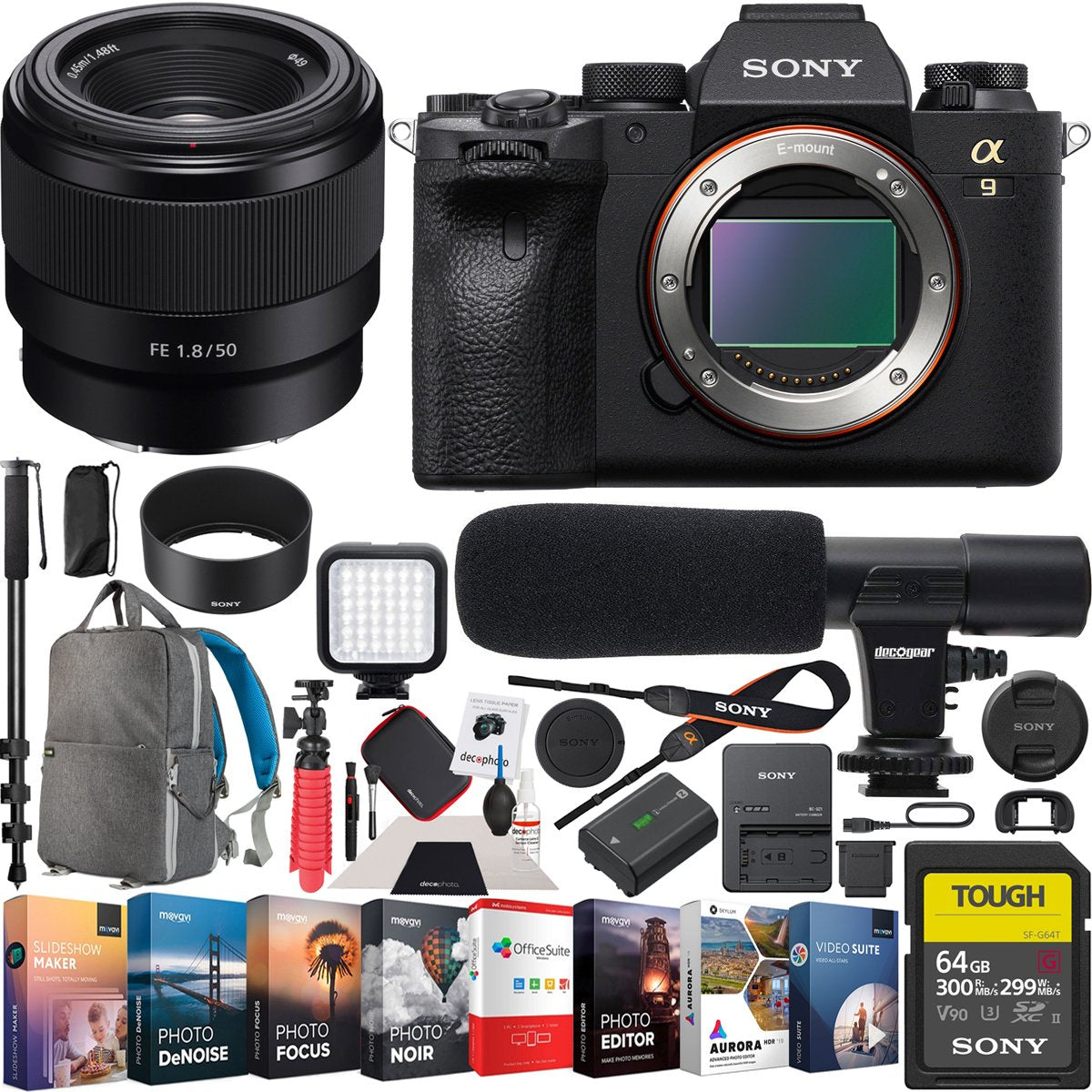 Sony a9 II Mirrorless Camera + 50mm F1.8 Full-frame Prime Lens