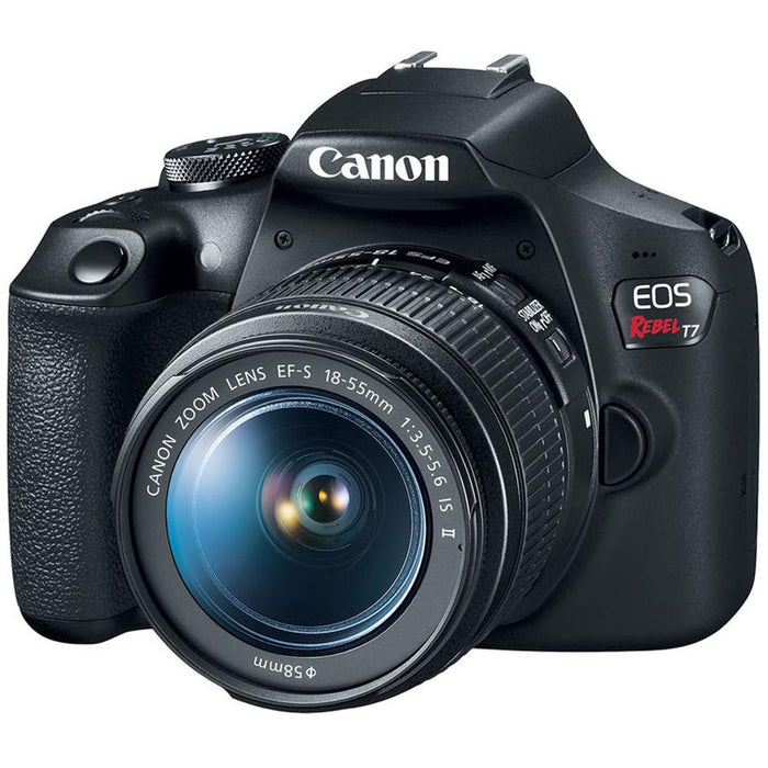 Canon T7 EOS Rebel DSLR Camera EF-S 18-55mm F3.5-5.6 IS II Lens