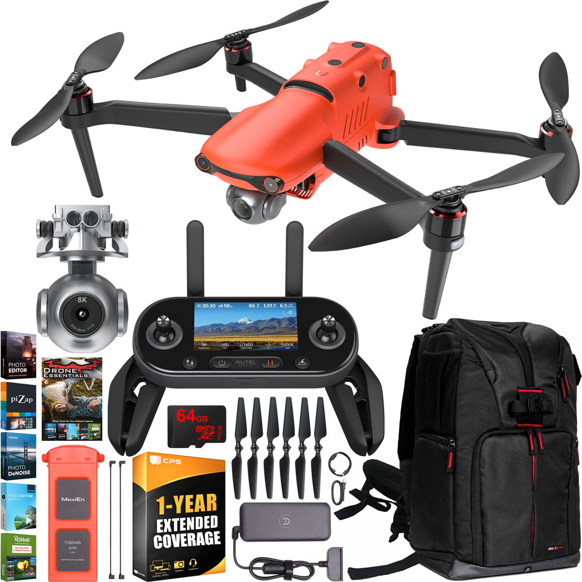 Autel Robotics EVO Drone Quadcopter EVO II 8K Combo OLED Remote Exte — Beach Camera