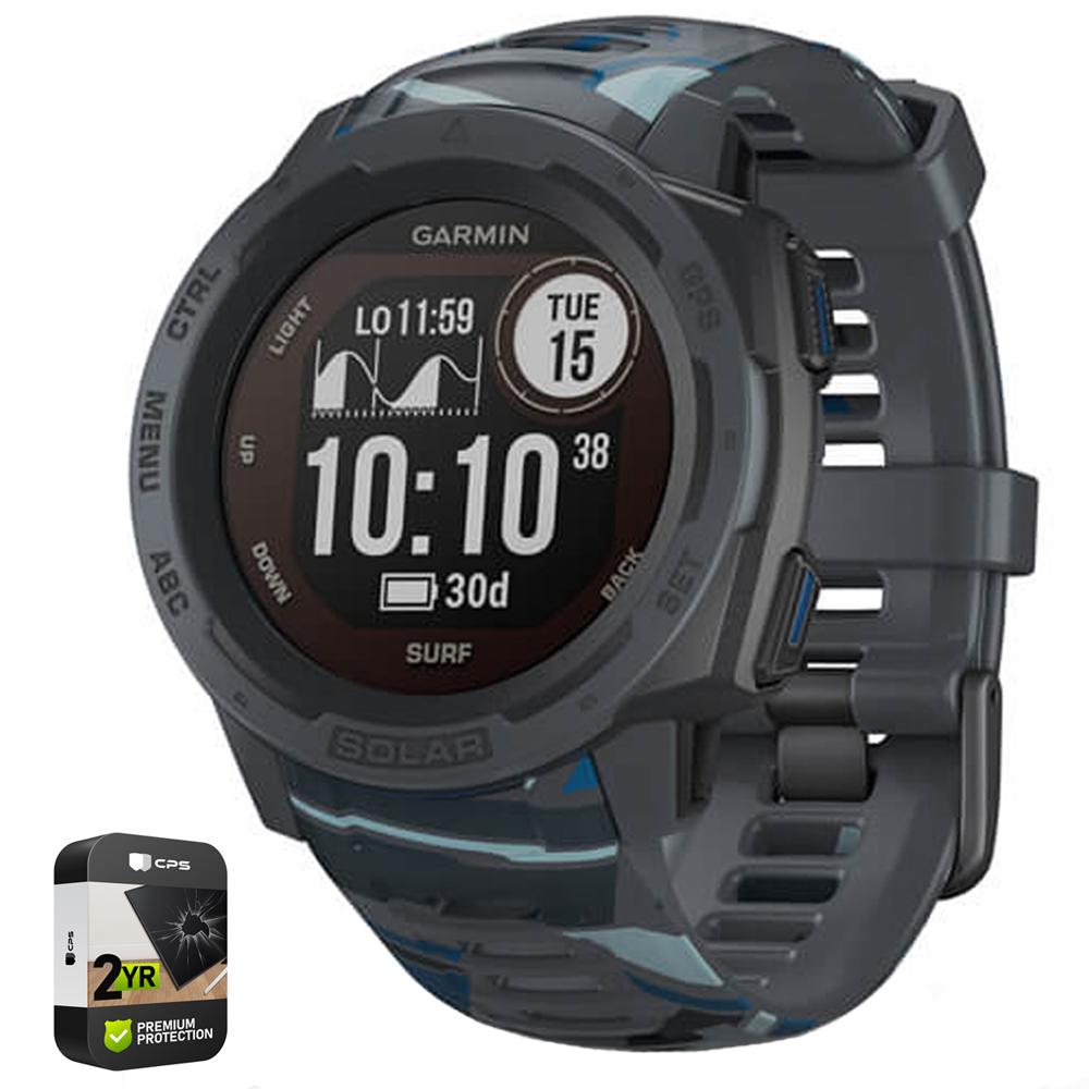 Garmin Instinct Solar Rugged Outdoor Watch Surf Edition Pipeline+2