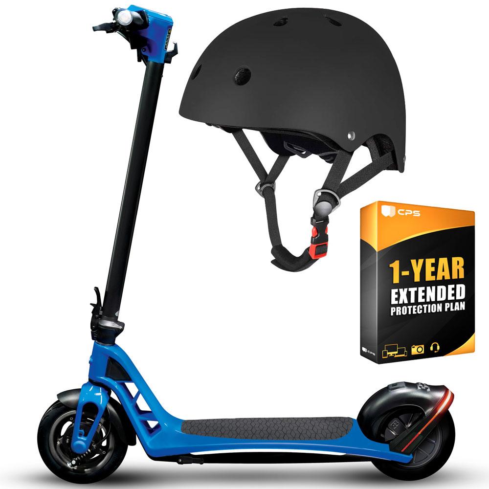 Bugatti Electric Lightweight Foldable Scooter (Agile Blue) Bun — Beach Camera