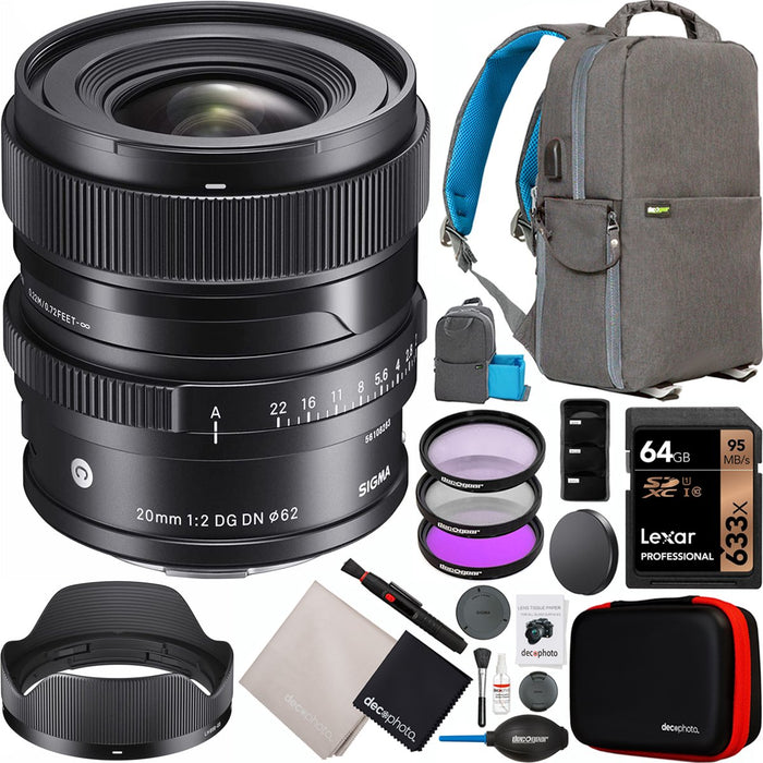 Sigma 20mm F2 DG DN Contemporary Lens for L-Mount Full Frame