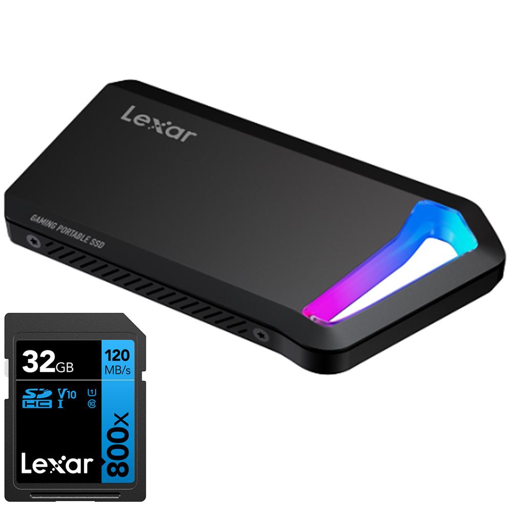 Lexar SL660 Gaming Portable SSD, + UHS-I SDHC Memory Ca — Beach Camera