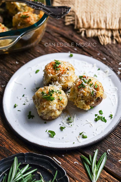 Cheese Stuffed Mushrooms Appetizer