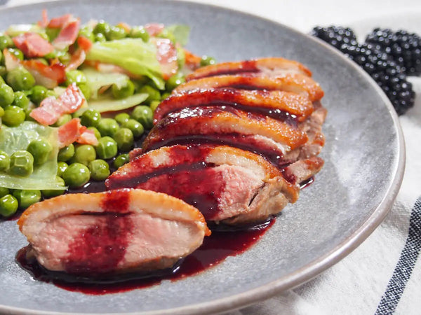 Duck breast with blackberry sauce