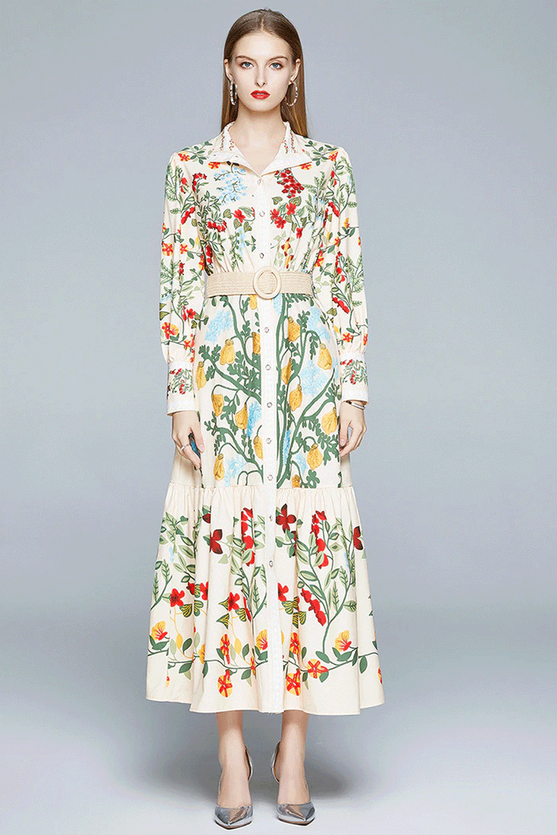 Vintage Dress, Boho Maxi Dress, Gown, White Victoria Flower Garden ...