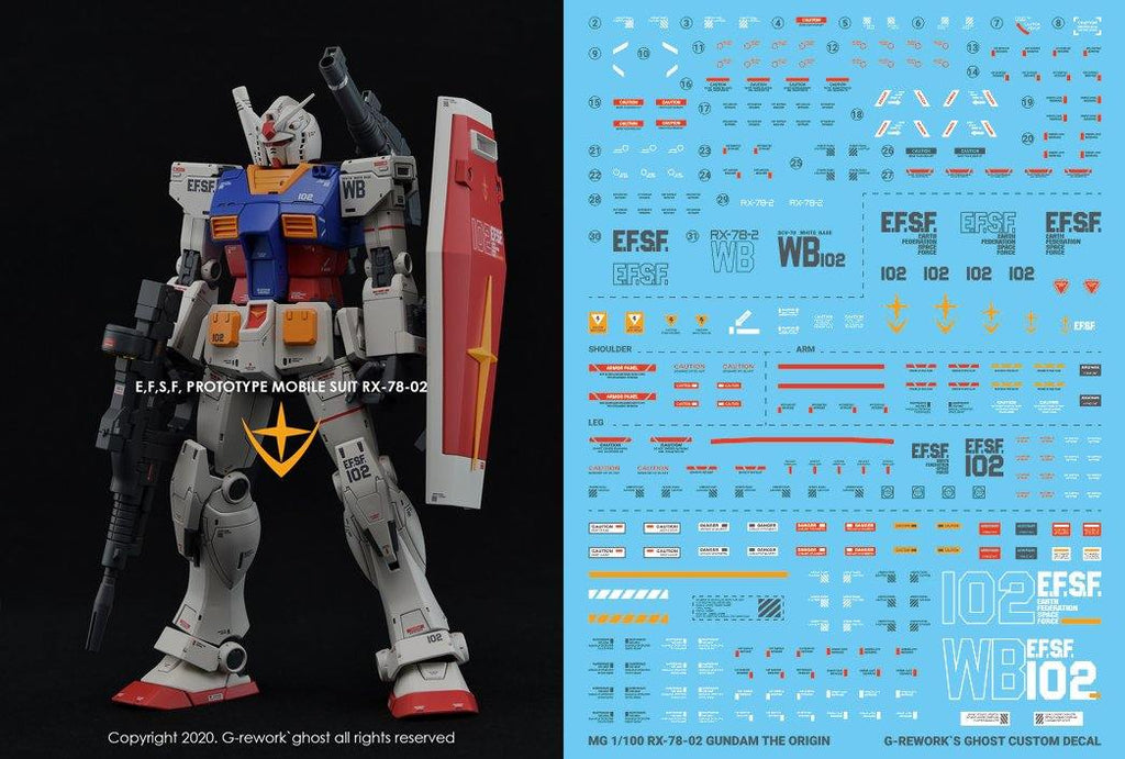 Mg Rx 78 02 The Origin Gundam Custom Decal