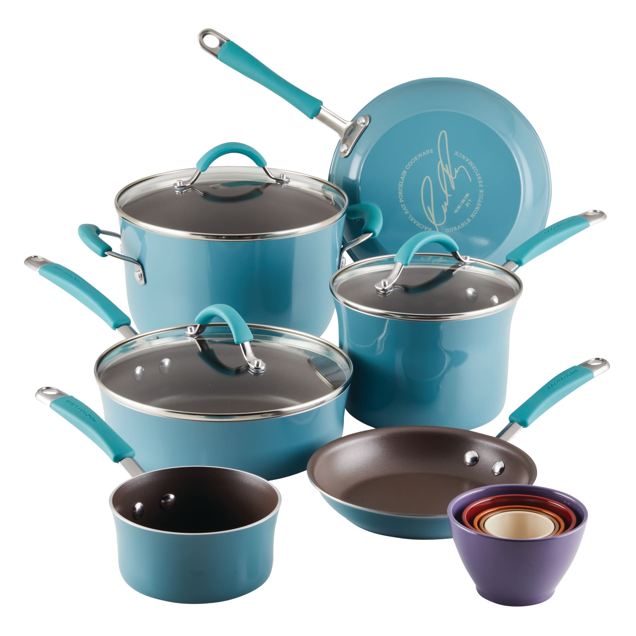 14 Pc Ceramic Induction-Ready Cookware Set Teal - Tramontina US