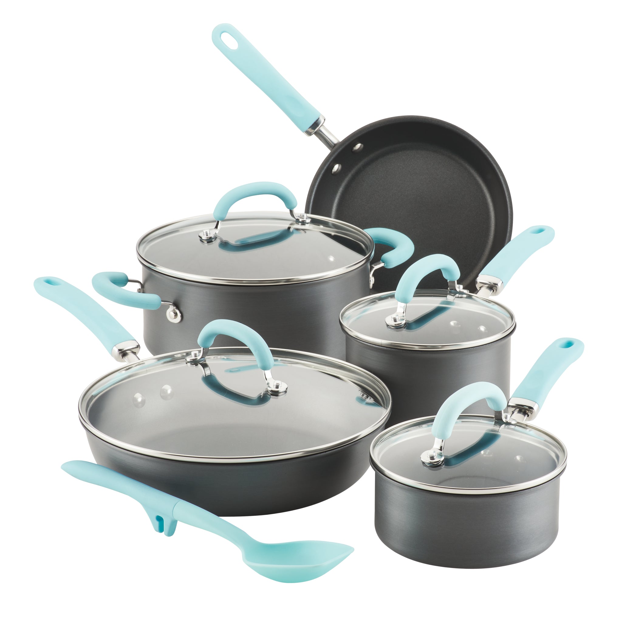 81176Rachael Ray Cook + Create Hard Anodized Nonstick Cookware Set, 11-Piece