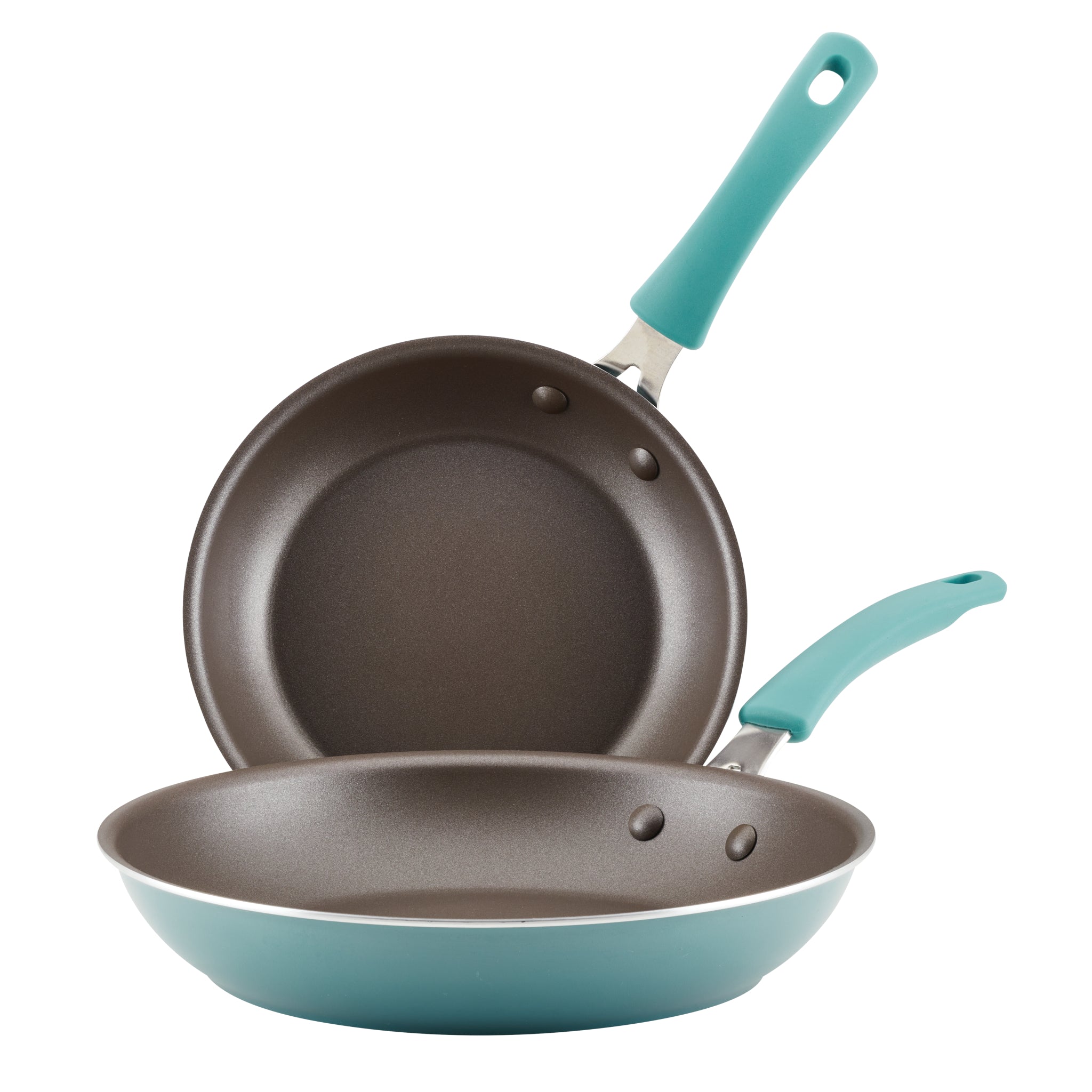 Eternal Living Nonstick Frying Pans Grill Pan Stainless Steel and Ceramic  Infused Square Griddle, Blue 9.5” 