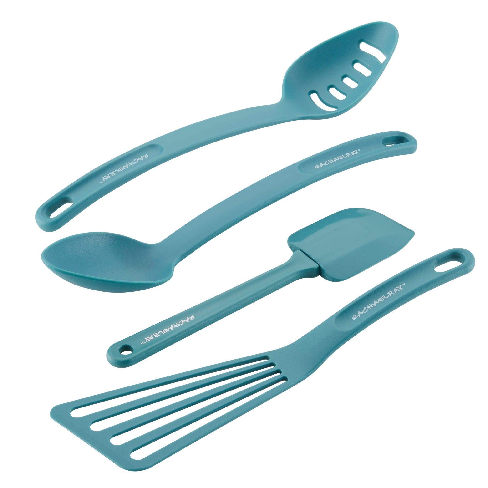 Rachael Ray Cutlery 3-Piece Japanese Stainless Steel Chef Knife Set Teal