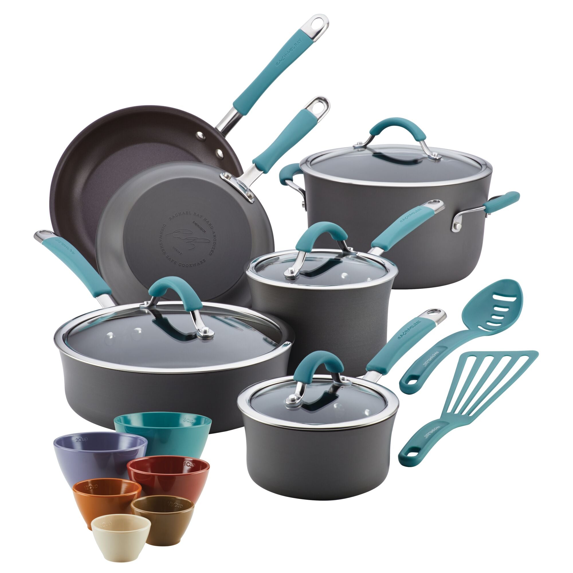 18-Piece Hard-Anodized Nonstick Cookware and Prep Bowl Set – Rachael Ray