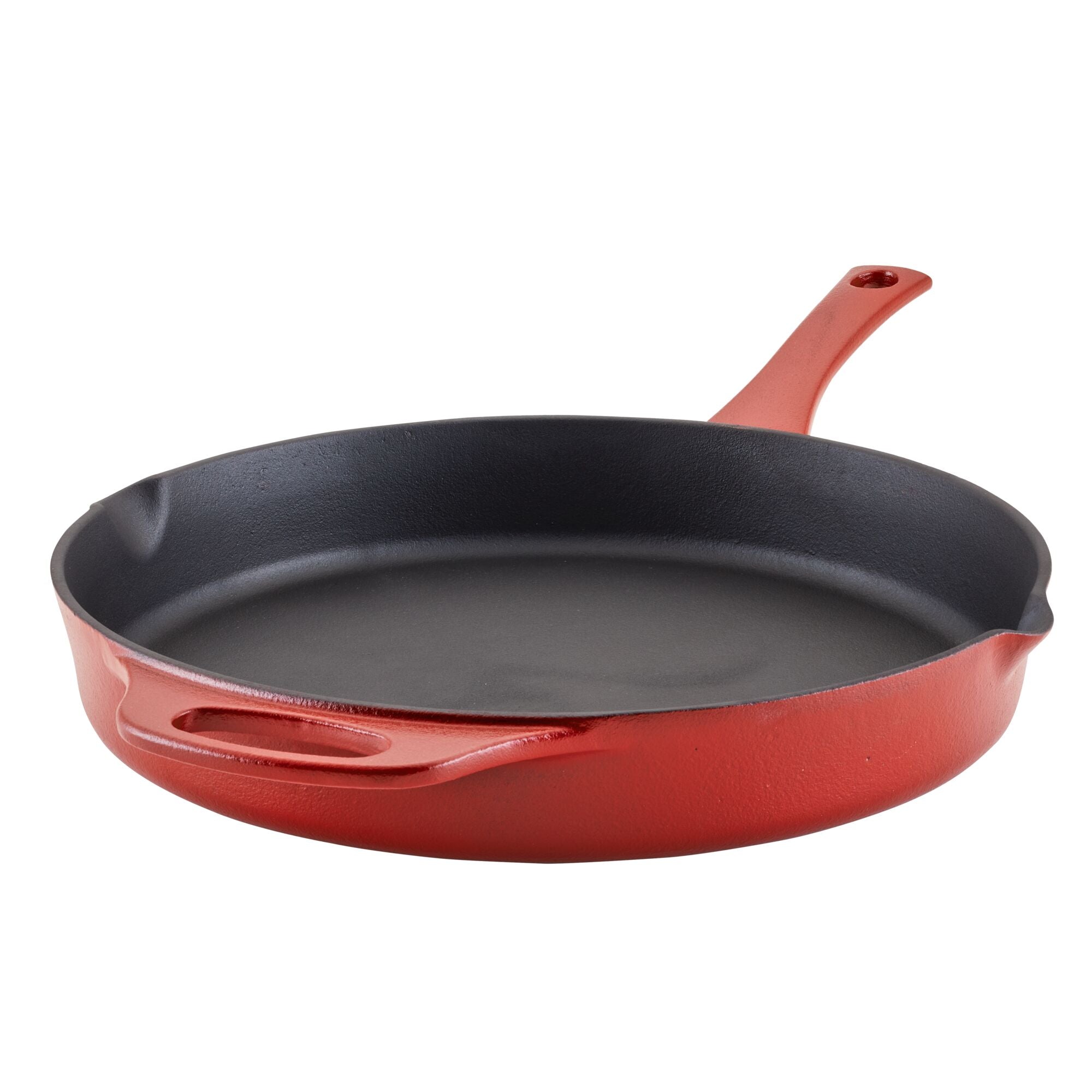 Calphalon cast iron grill pan Red enameled 11 square fry skillet heavy