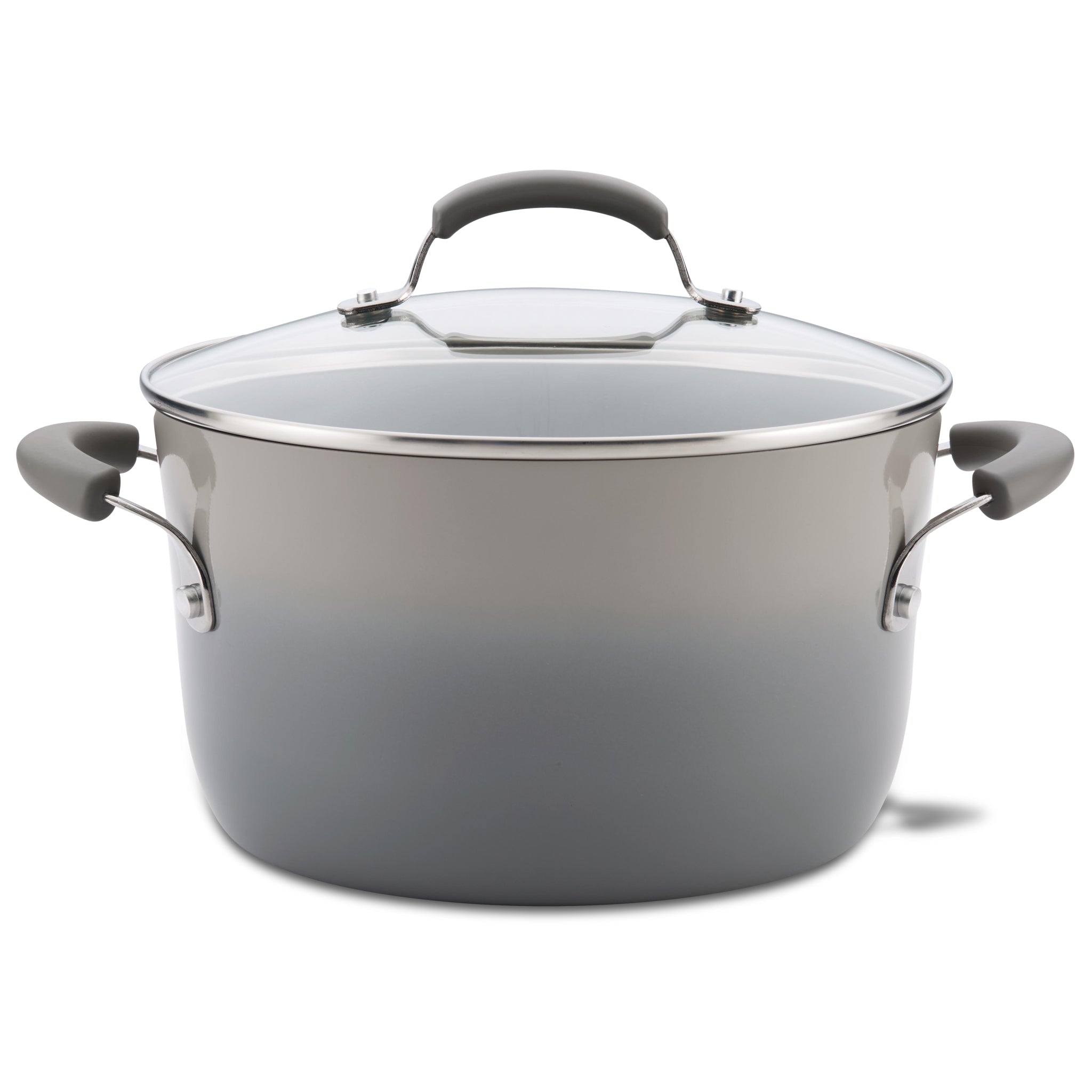 Farberware Reliance 10qt Aluminum Nonstick Wide Stock Pot Red : Target