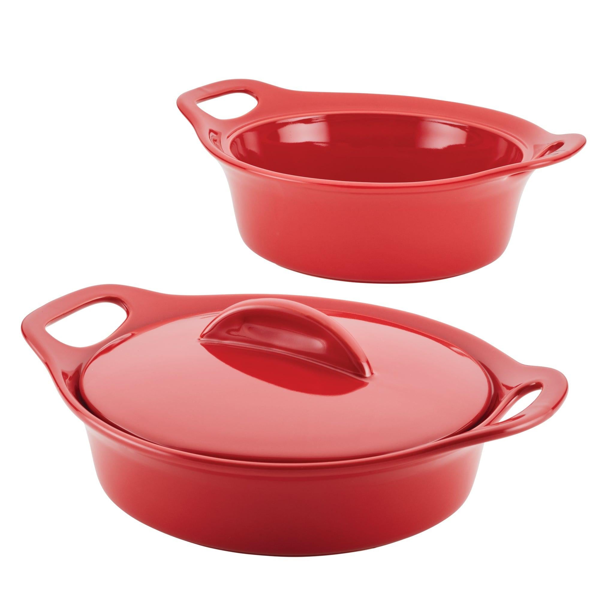 Rachael Ray Cucina Oven To Table Nonstick 4.5 Qt. Covered Round Casserole, Dutch  Ovens & Braisers, Household