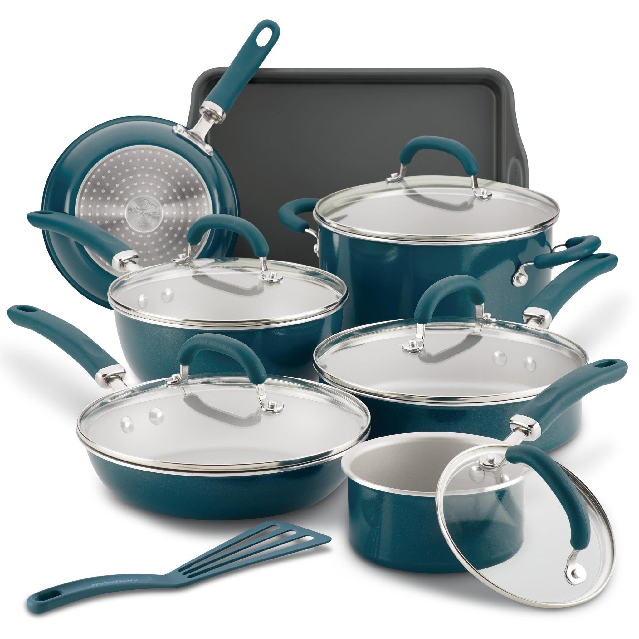 Cook + Create Nonstick Cookware Sets 10-Piece / Almond