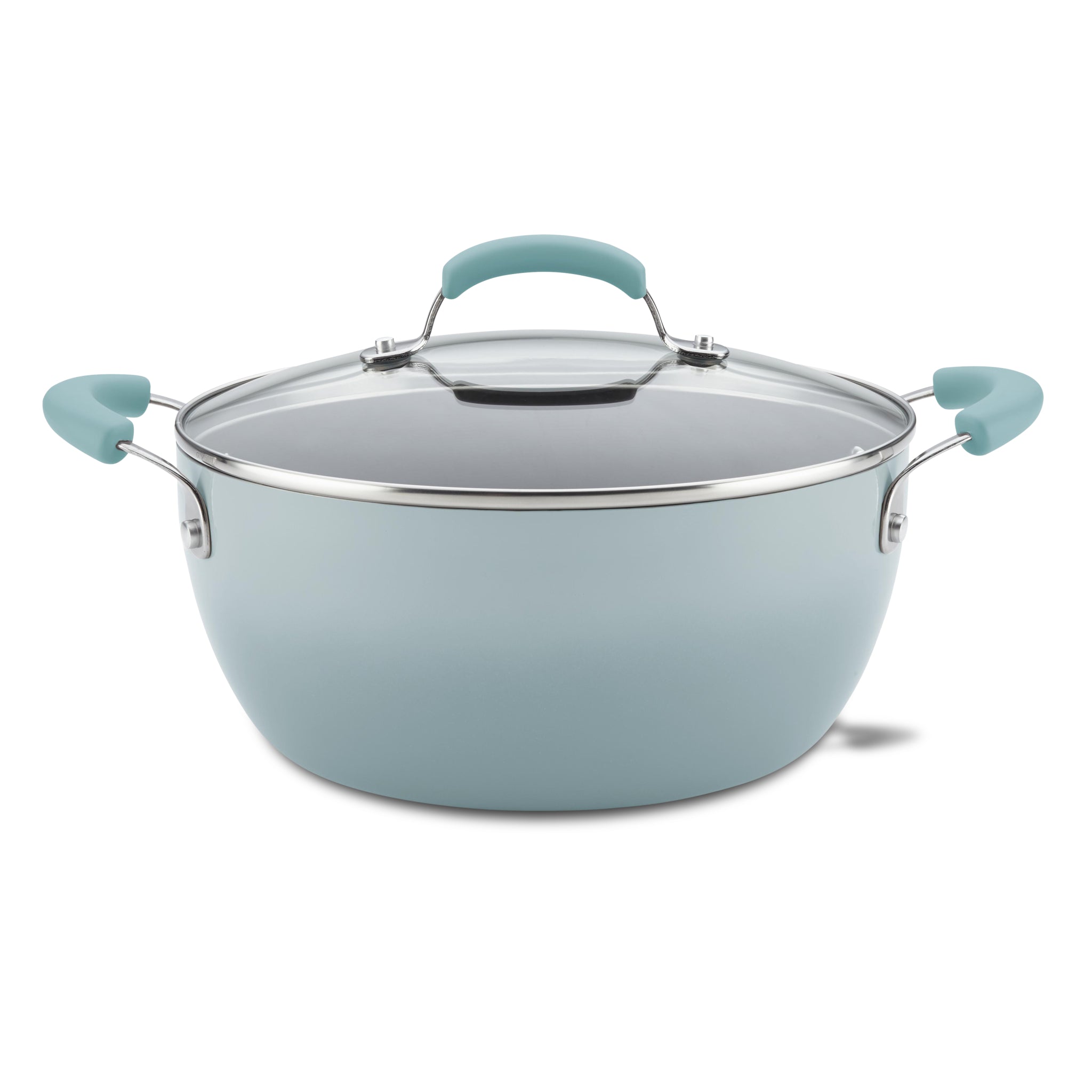 12023Rachael Ray Create Delicious Aluminum Nonstick Stockpot, 6-Quart, Gray Shimmer