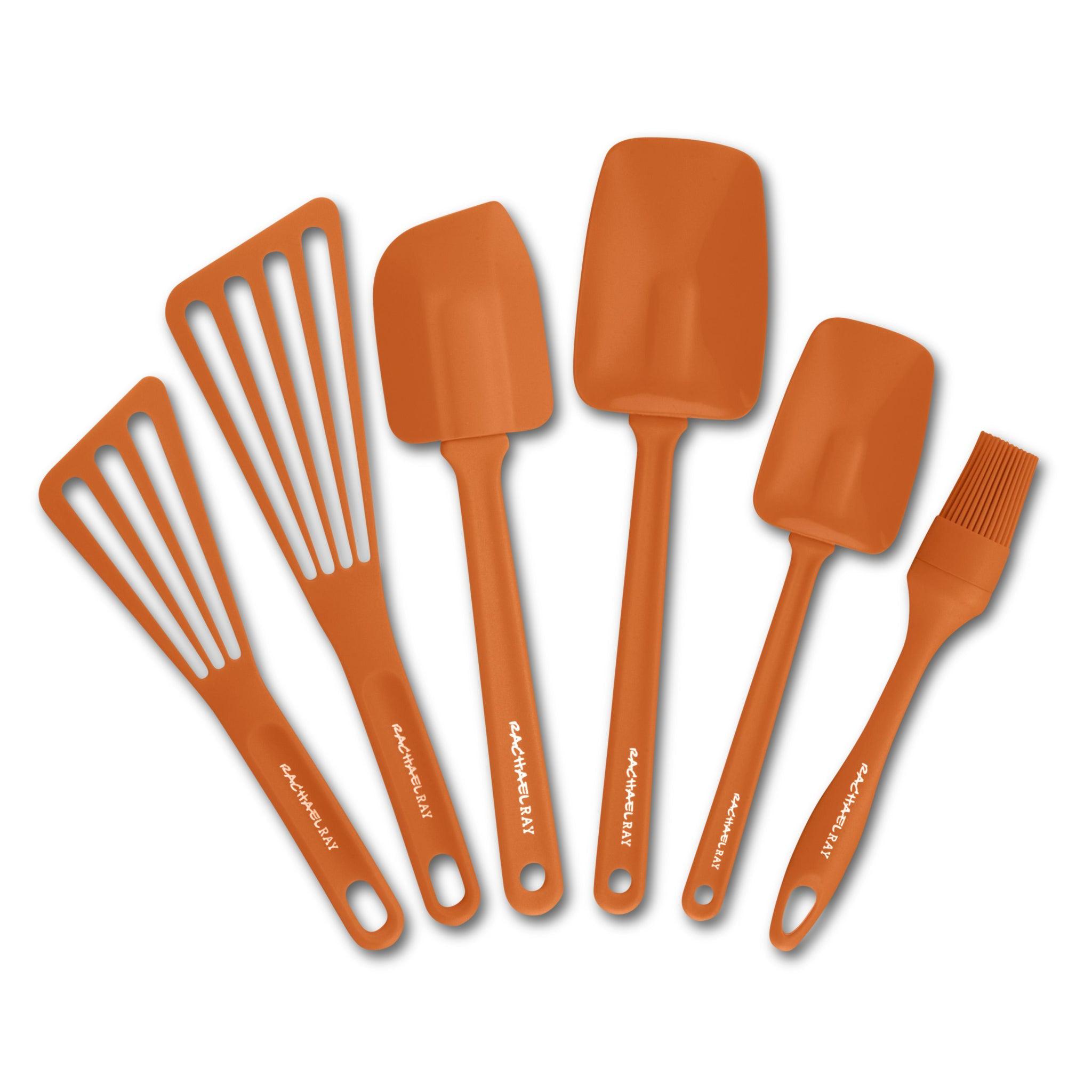 Orange Silicone Tongs Set