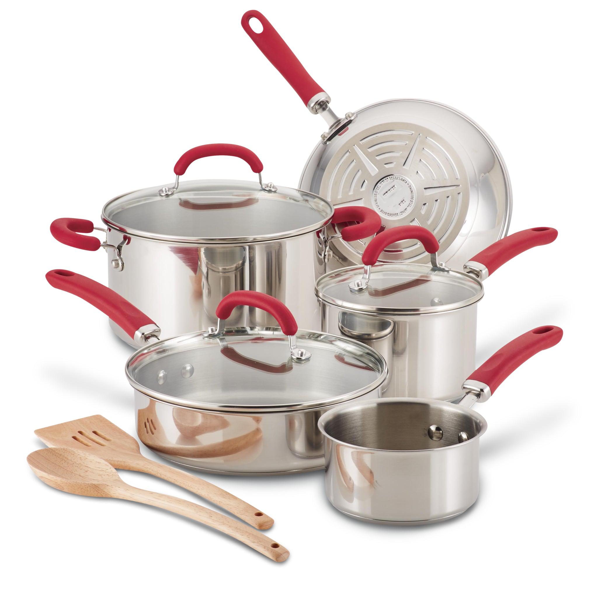 Induction Stainless Steel w/Hard-Anodized Cookware Set