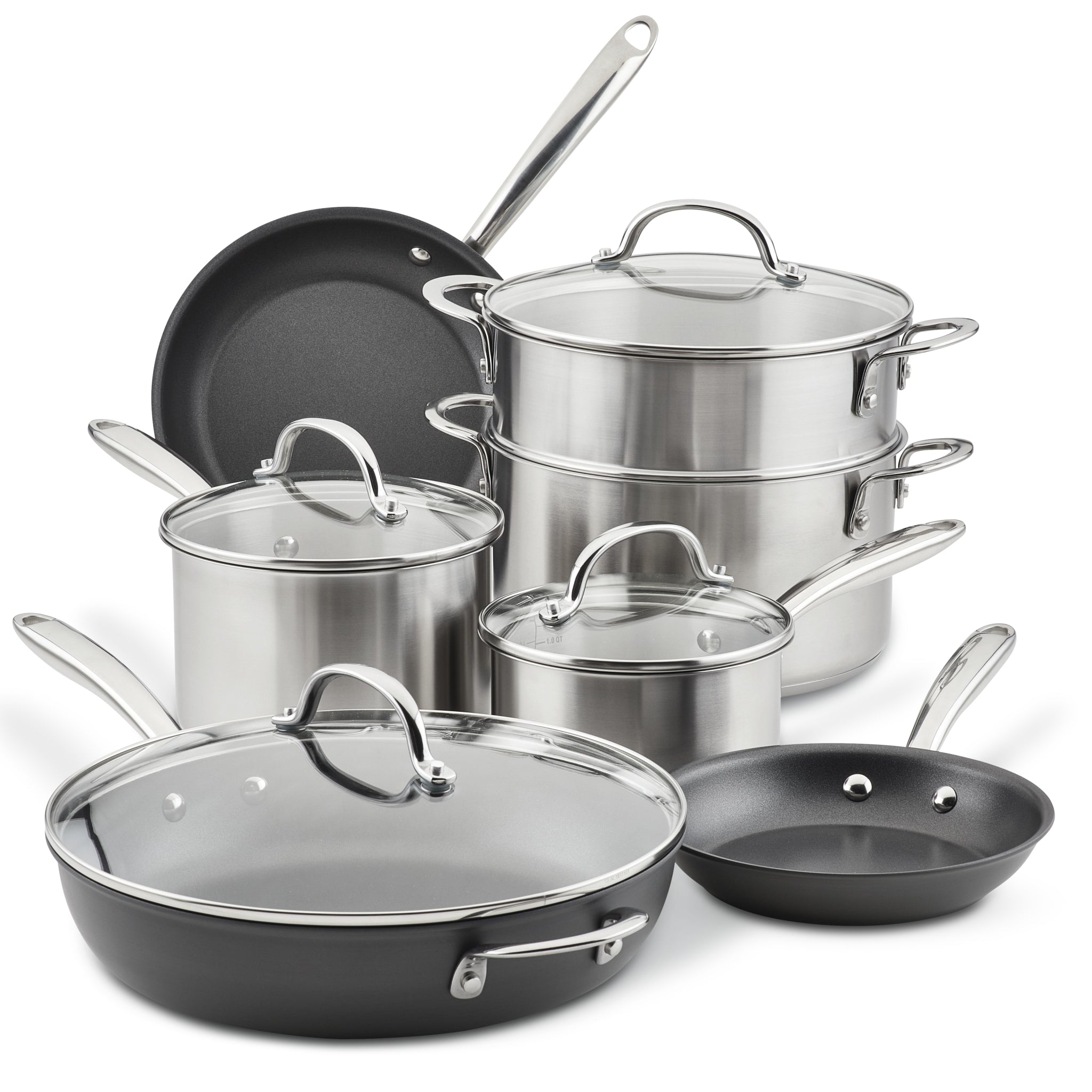 Create Delicious Induction Stainless Steel 10-Piece Cookware Set – Rachael  Ray