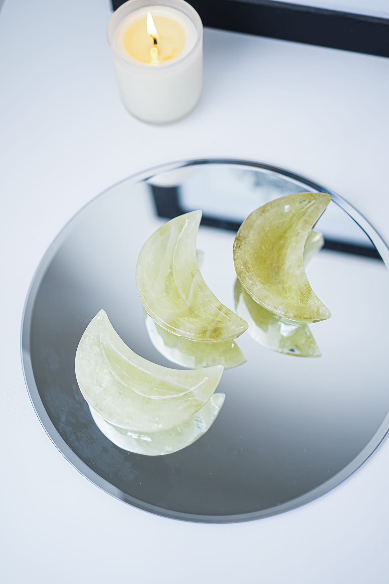 Lemon Quartz Moon Bowls