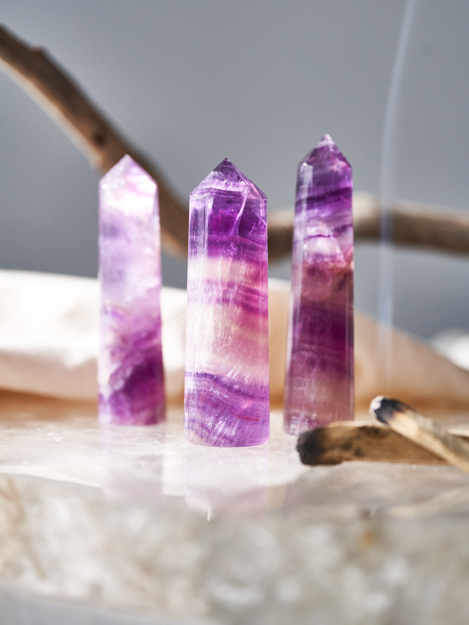 Purple Fluorite Cylinder Points - Pick Your Own