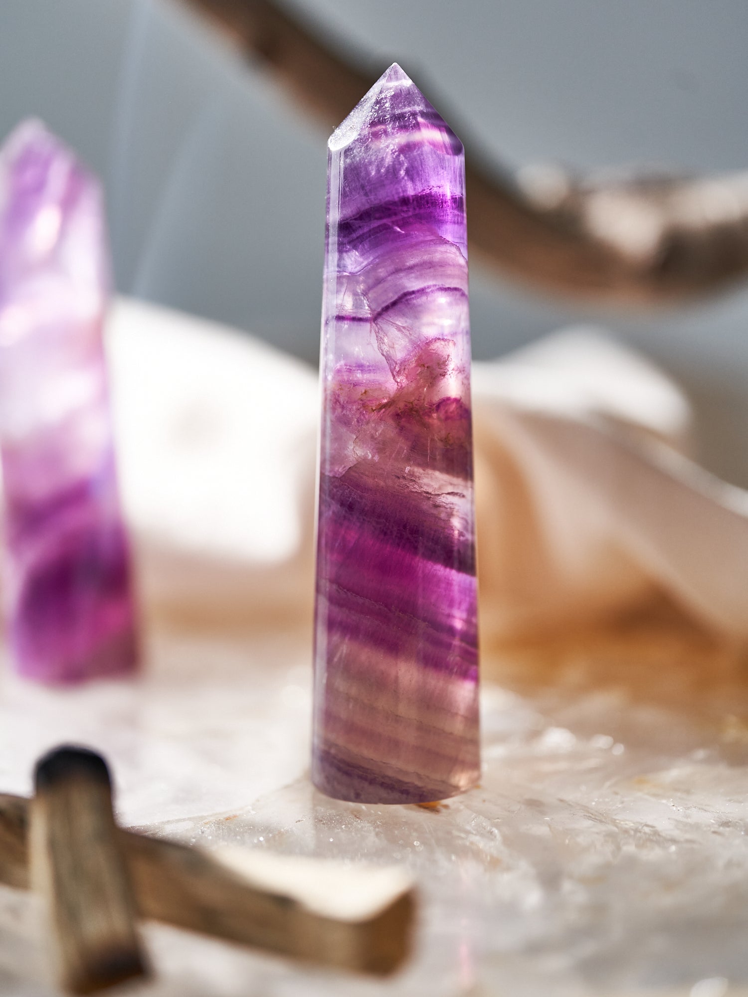 Purple Fluorite Cylinder Points - Pick Your Own