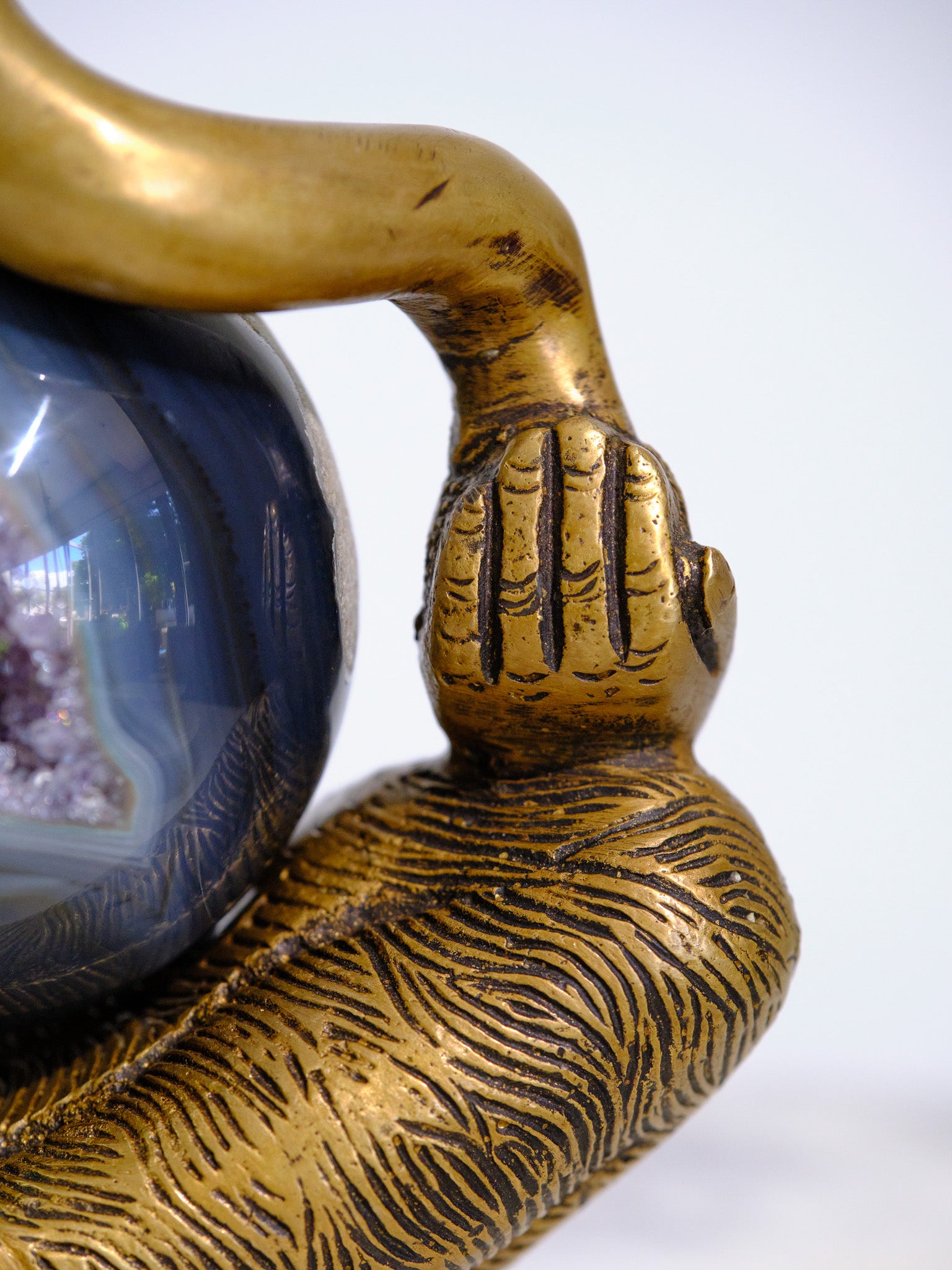 Ganesha Brass Sphere Holder (Medium)