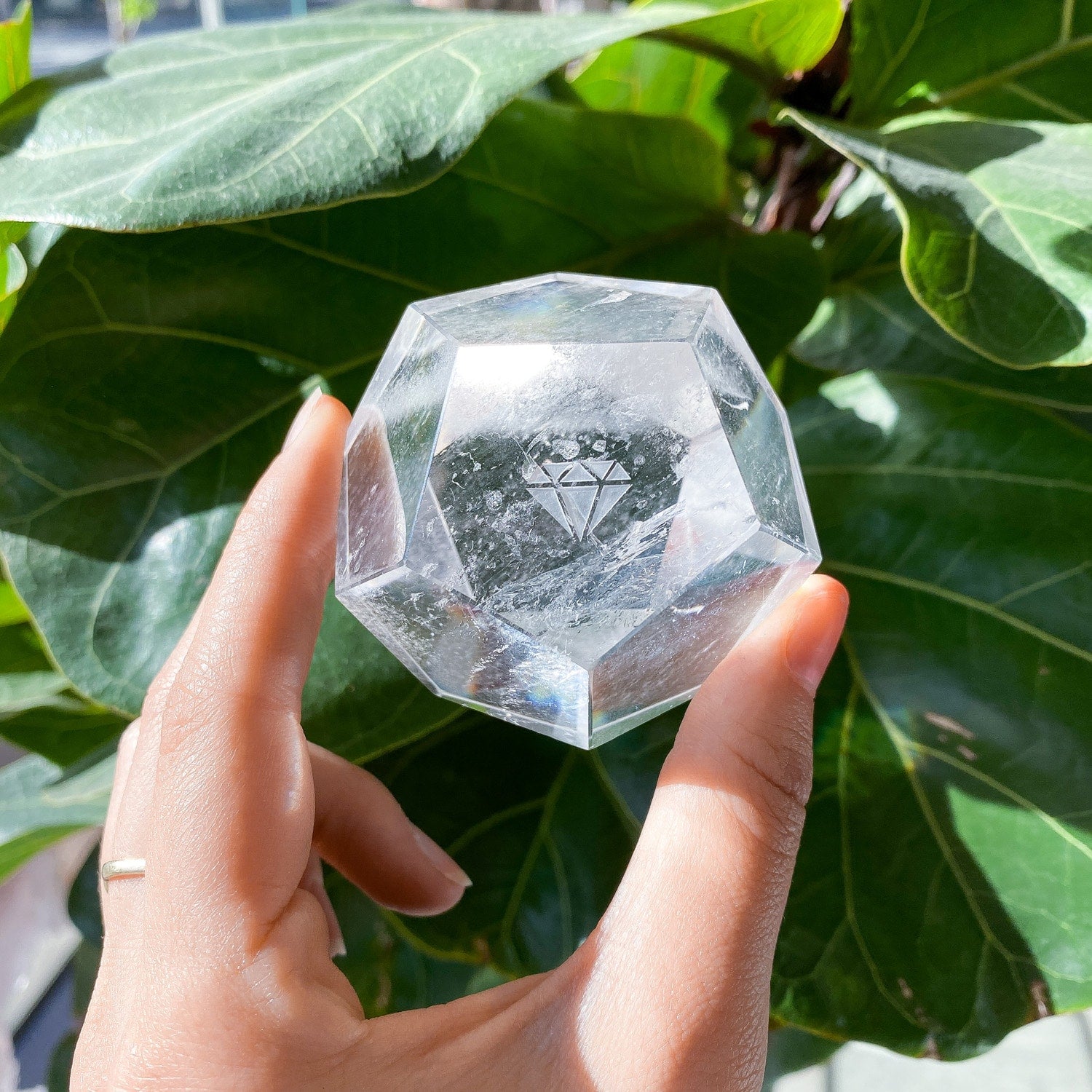 Clear Boy Geo Gem (Clear Quartz)