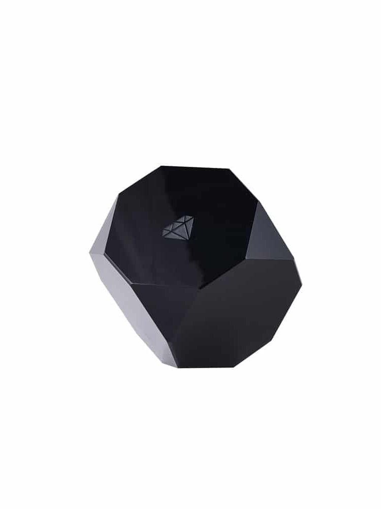 Black Hex Geo Gem (Obsidian)