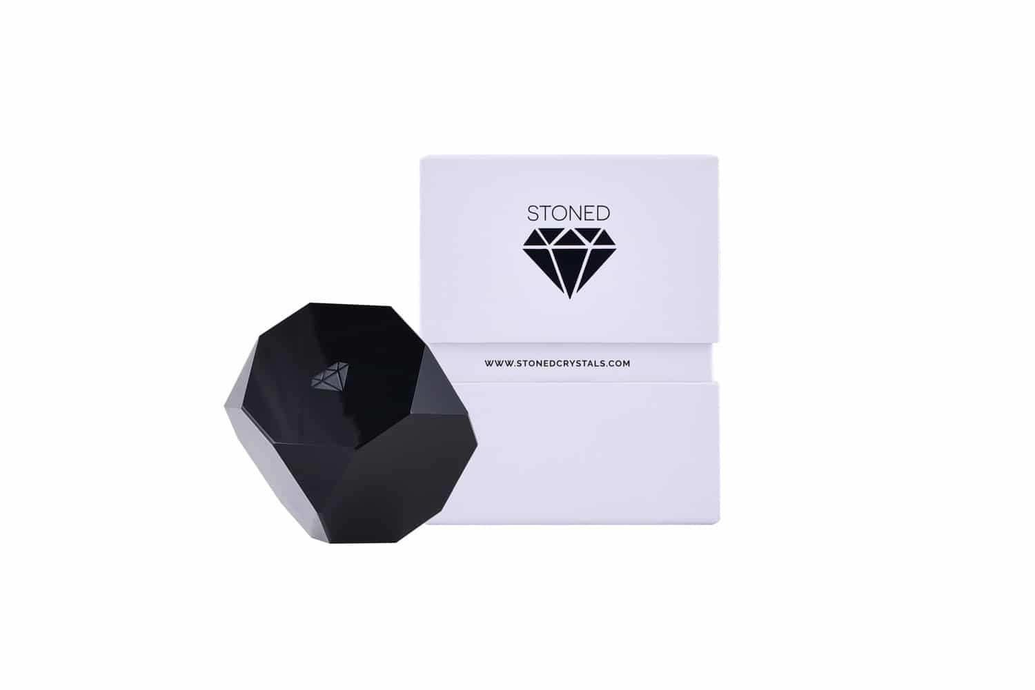 Black Hex Geo Gem (Obsidian)