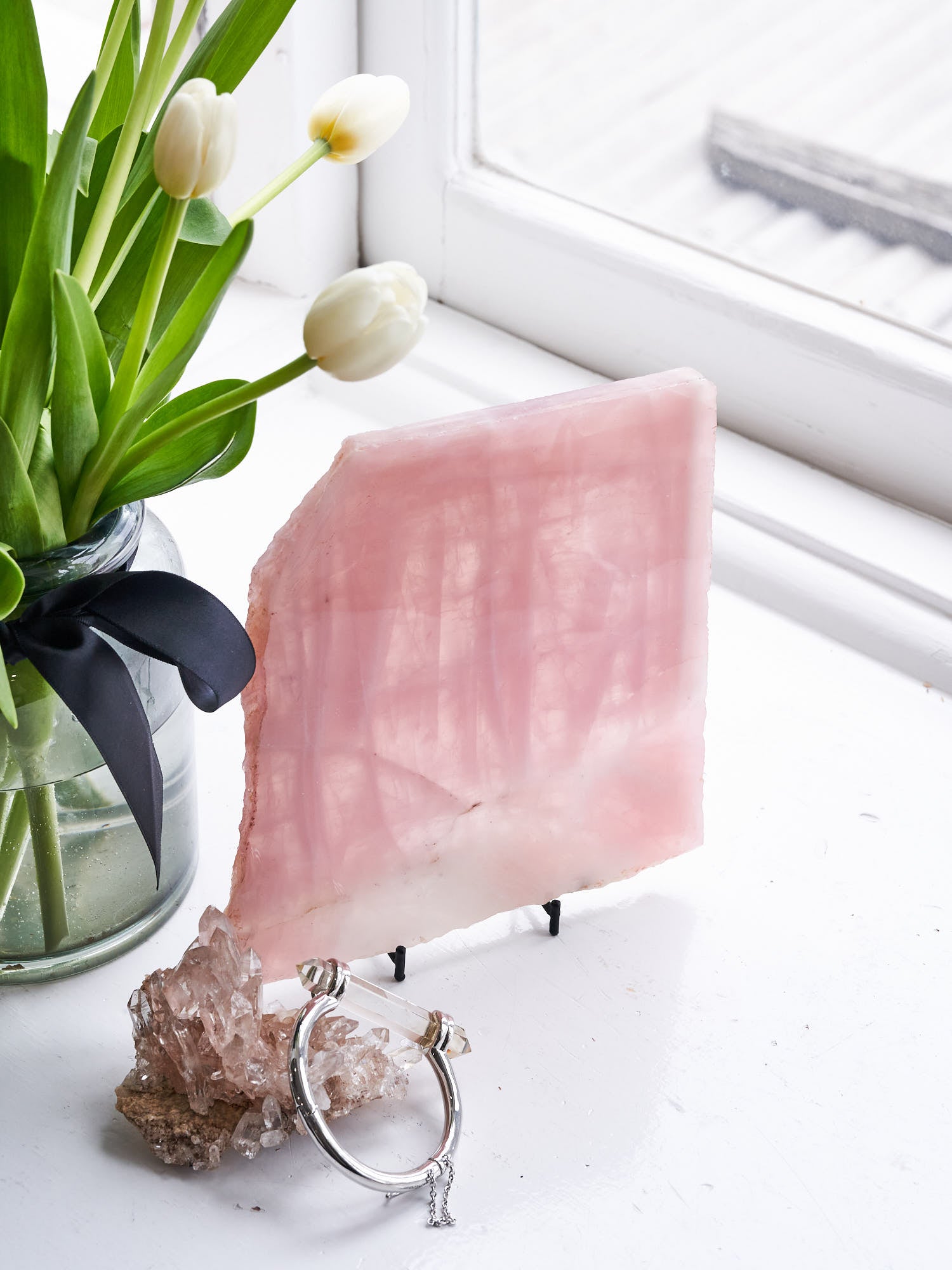 AA Grade Rose Quartz Slab 1.12kg