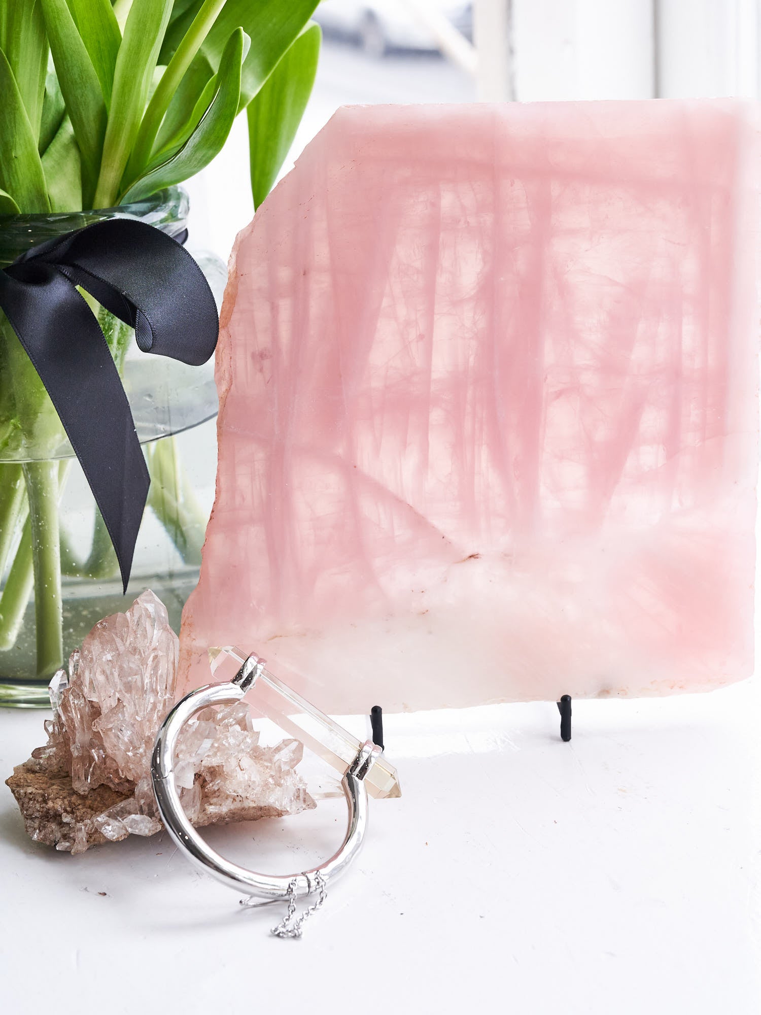 AA Grade Rose Quartz Slab 1.12kg