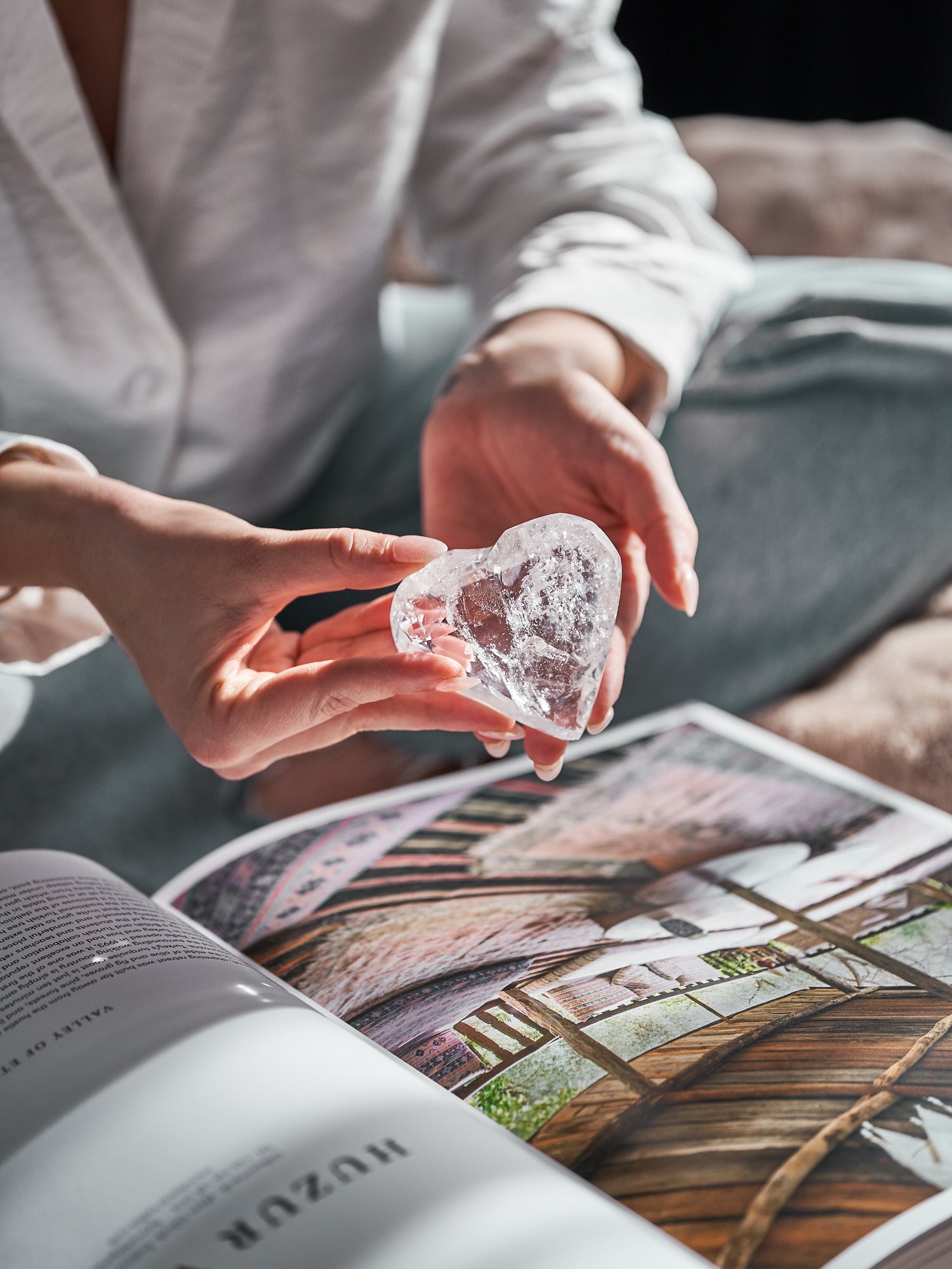 Clear Quartz Faceted Hearts (Extra Small - Large)