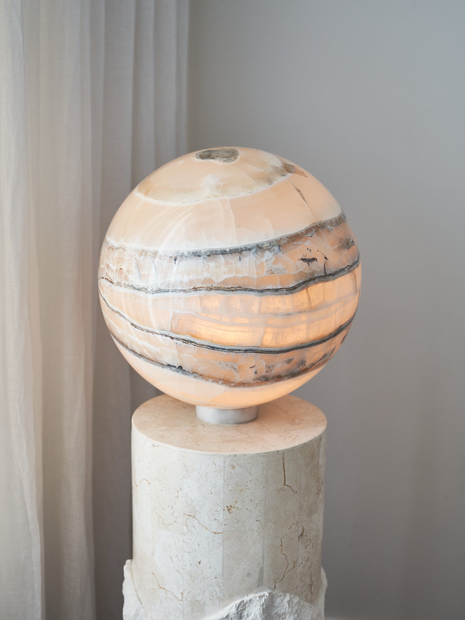 Giant Calcite Sphere Lamp 19.1kg no