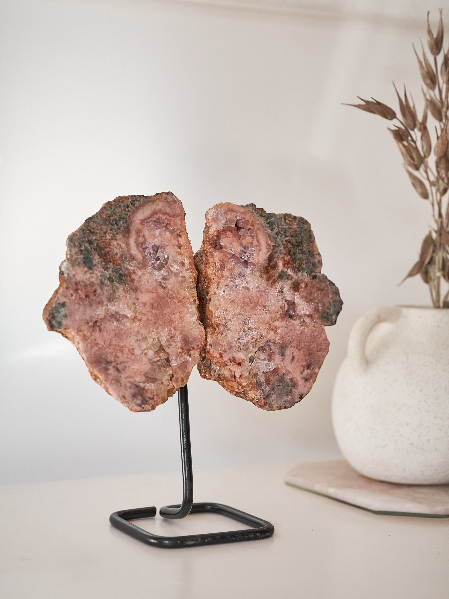 Pink Amethyst Wings on Stand 1.91kg