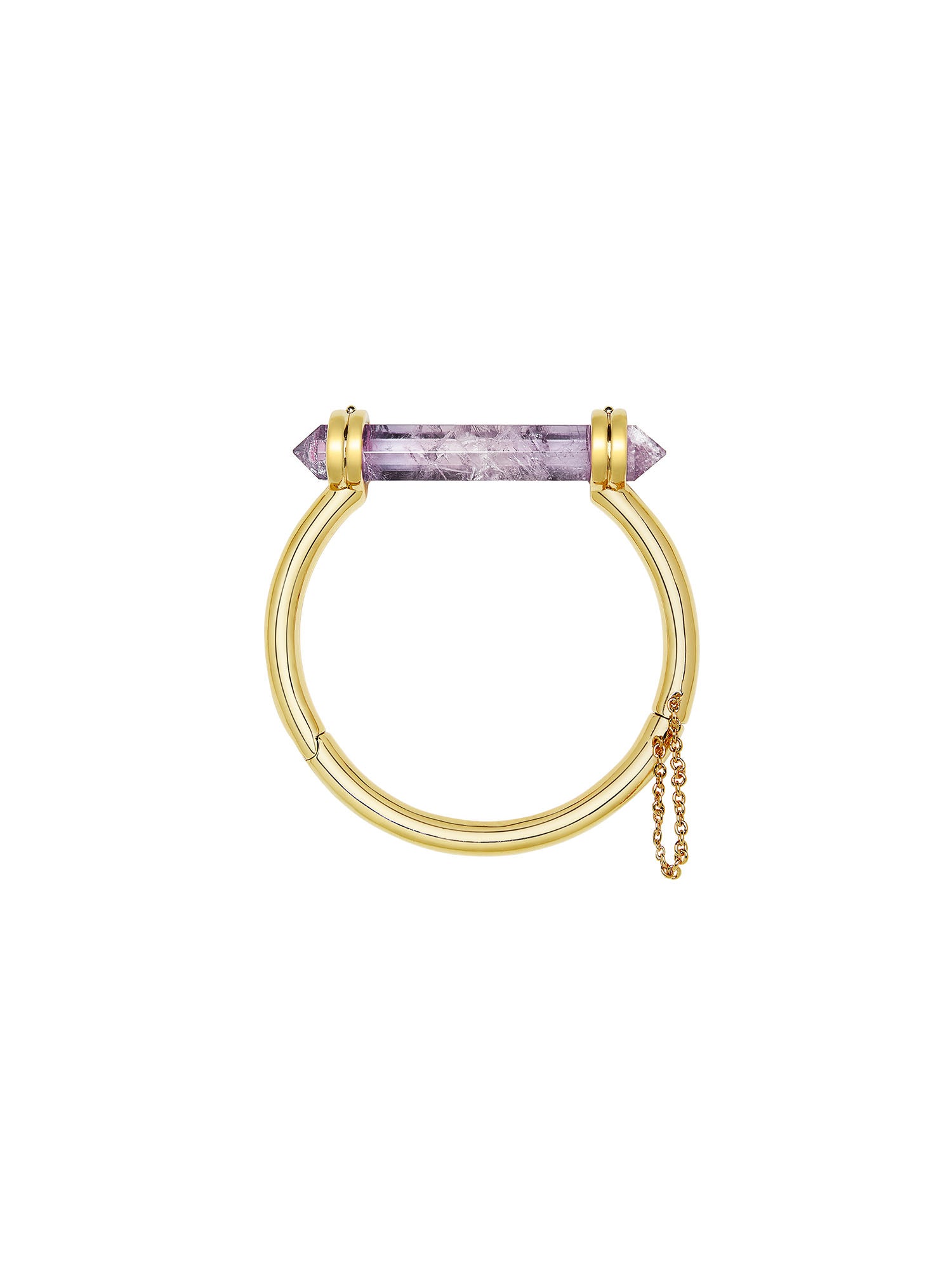 Stoned Maiden Bracelet - Amethyst (Yellow Gold) v1.0 - Stoned Crystals product image