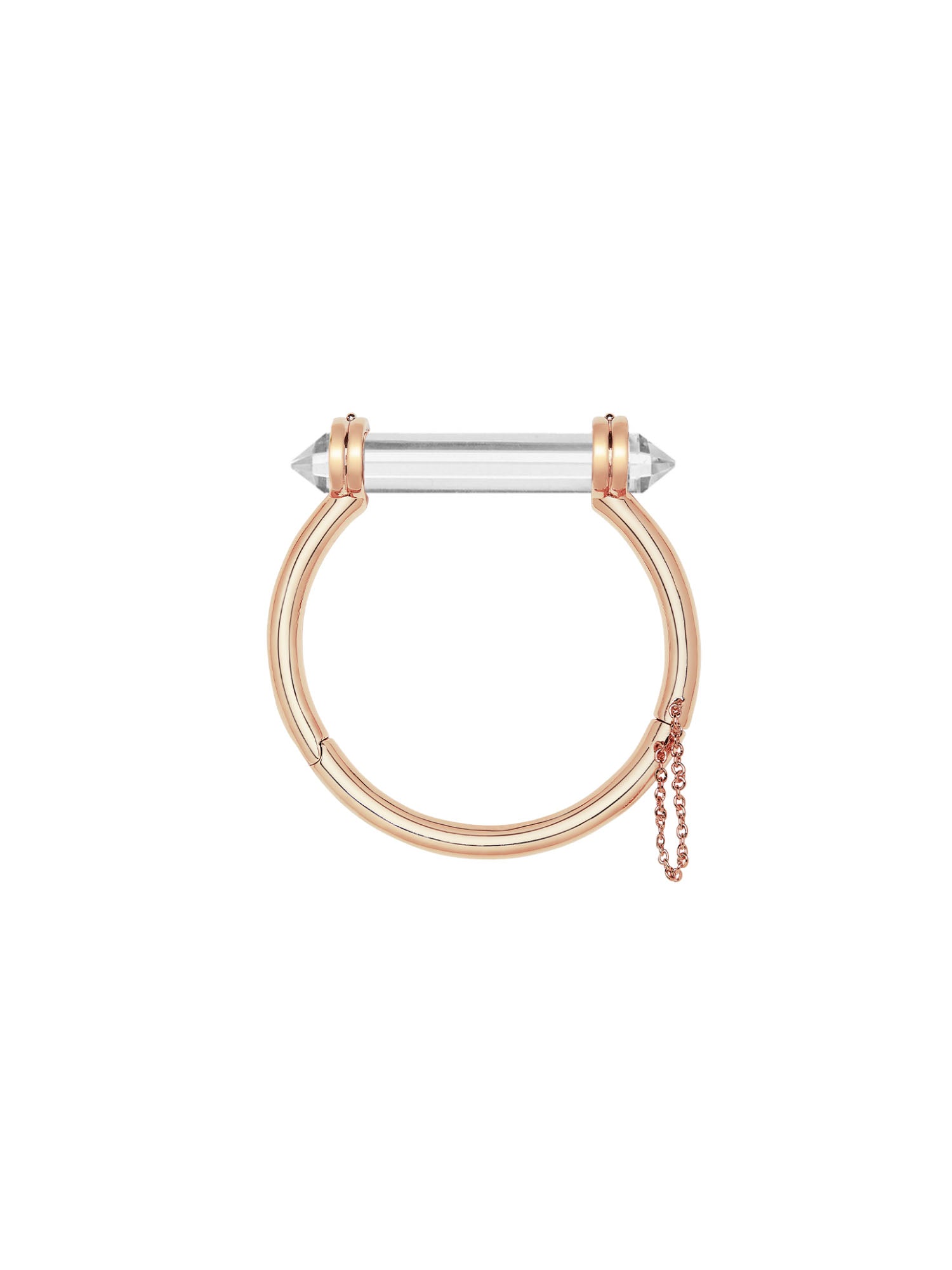 Stoned Maiden Bracelet - Clear Quartz (Rose Gold)