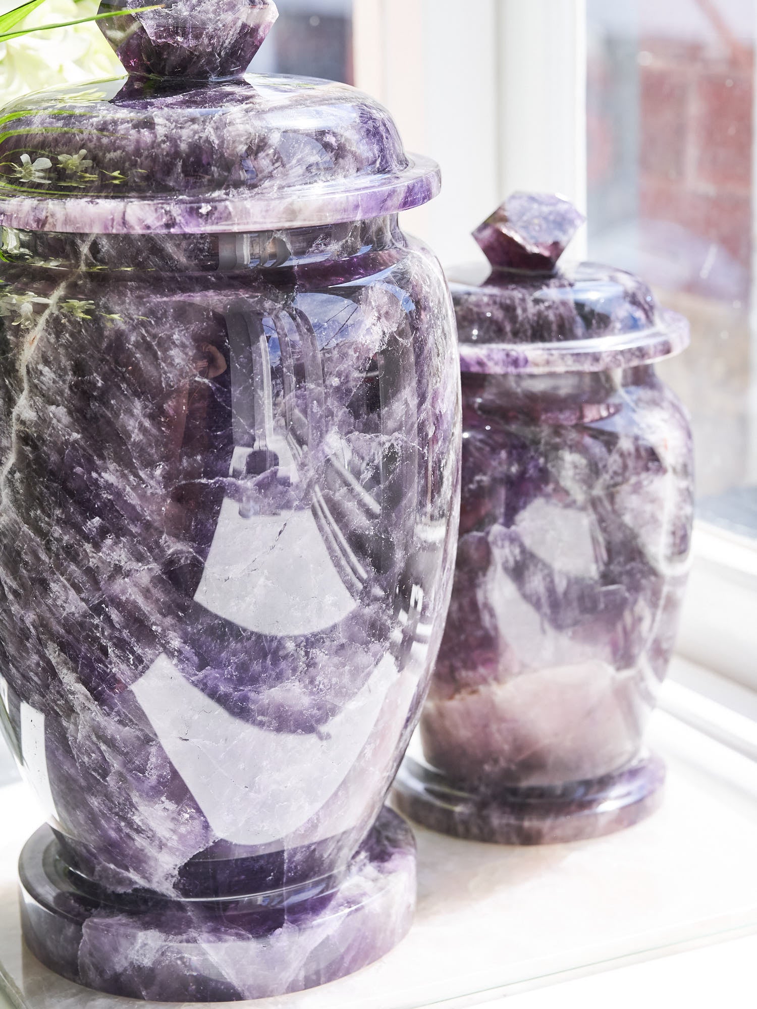 Amethyst Urns (Made to Order Small & Large)