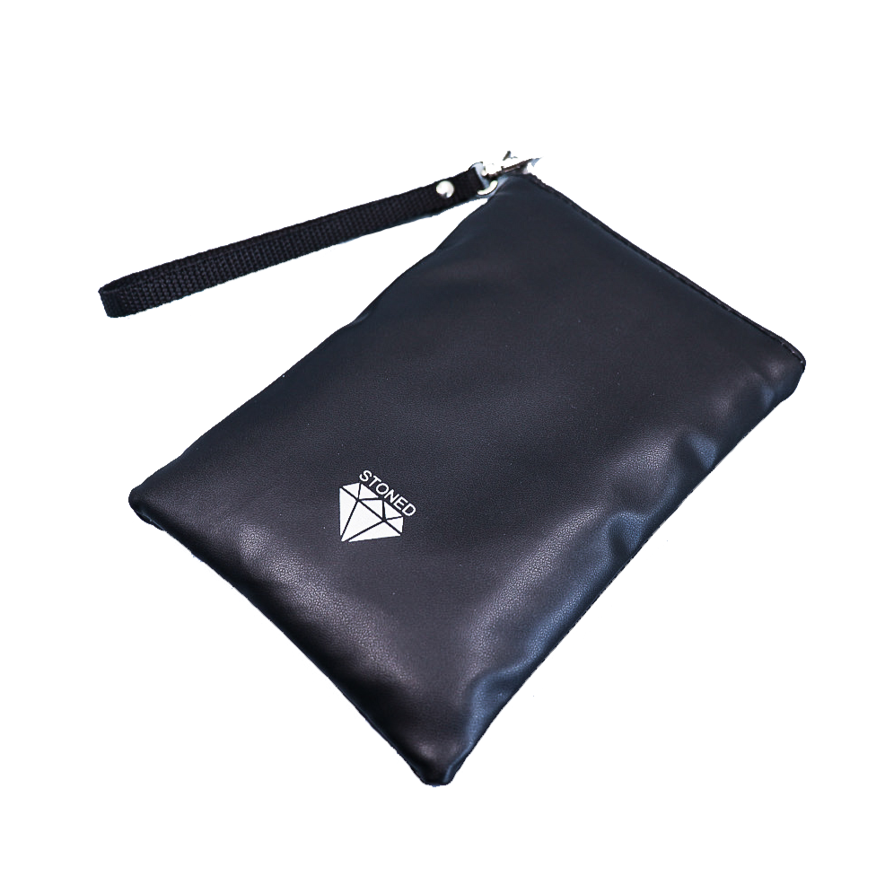 Stoned Faux Leather Pouch