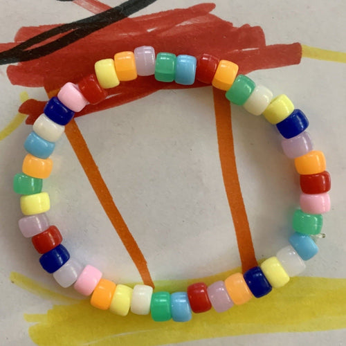 safari multi colored pony bead stretchy bracelet – bryn sanders