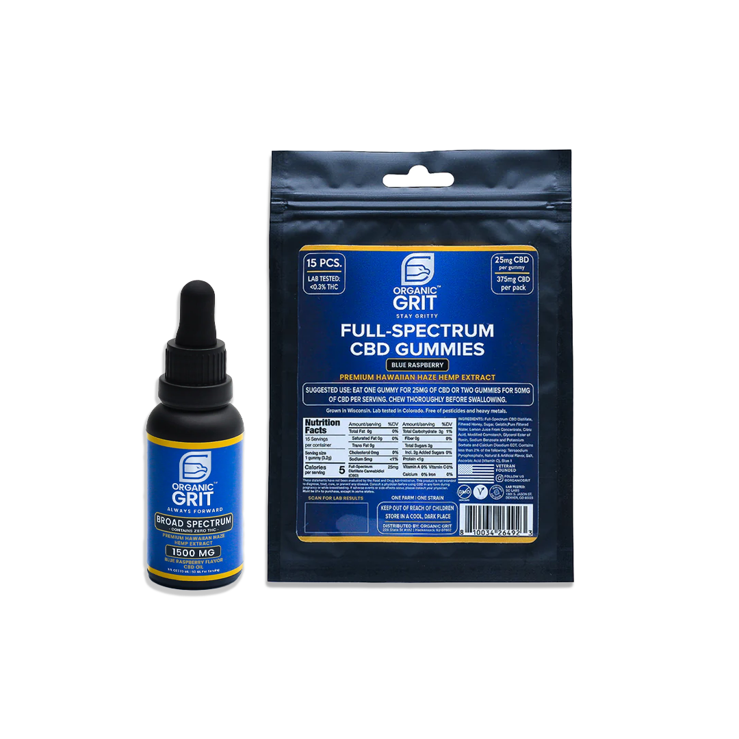 Broad Spectrum Blue Raspberry CBD Oil + Gummies