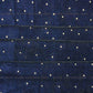 Navy Blue Polka Dots Embroidered Velvet Fabric